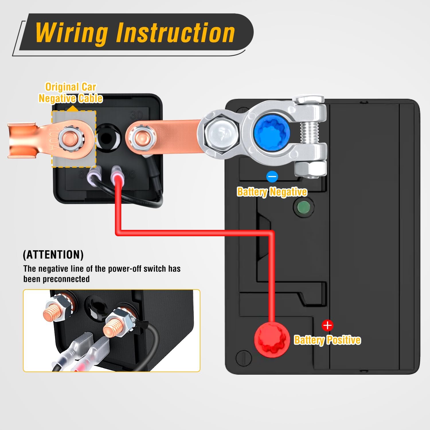 Figure 3. Nilight Remote battery disconnect switch connection schema