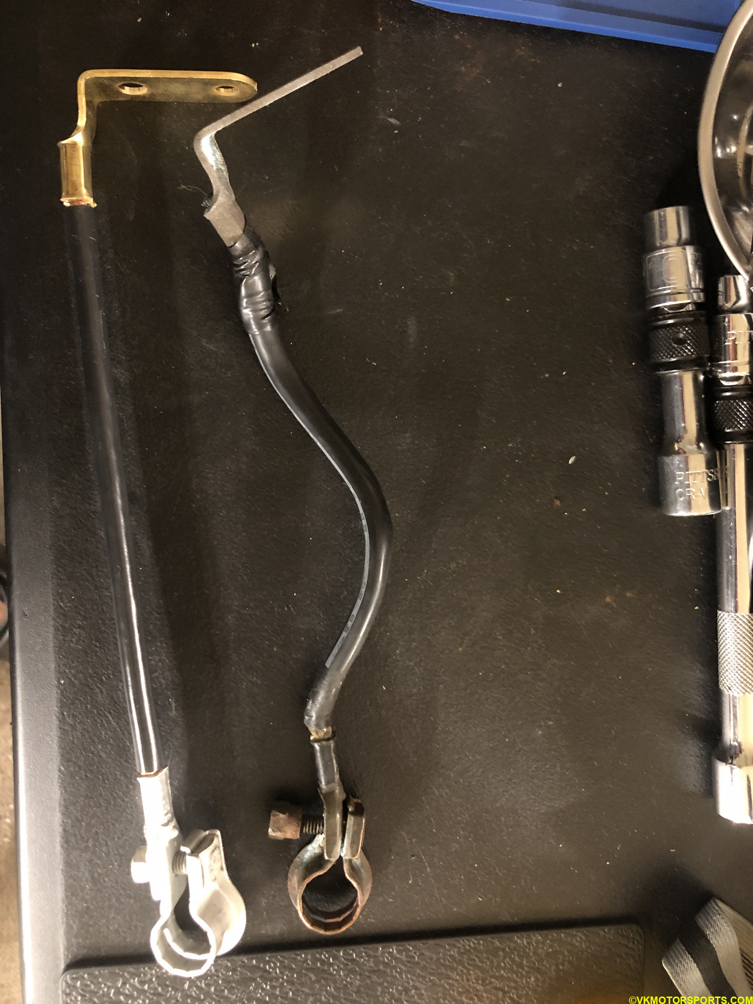 Figure 2. Compare old and new battery terminal cable 