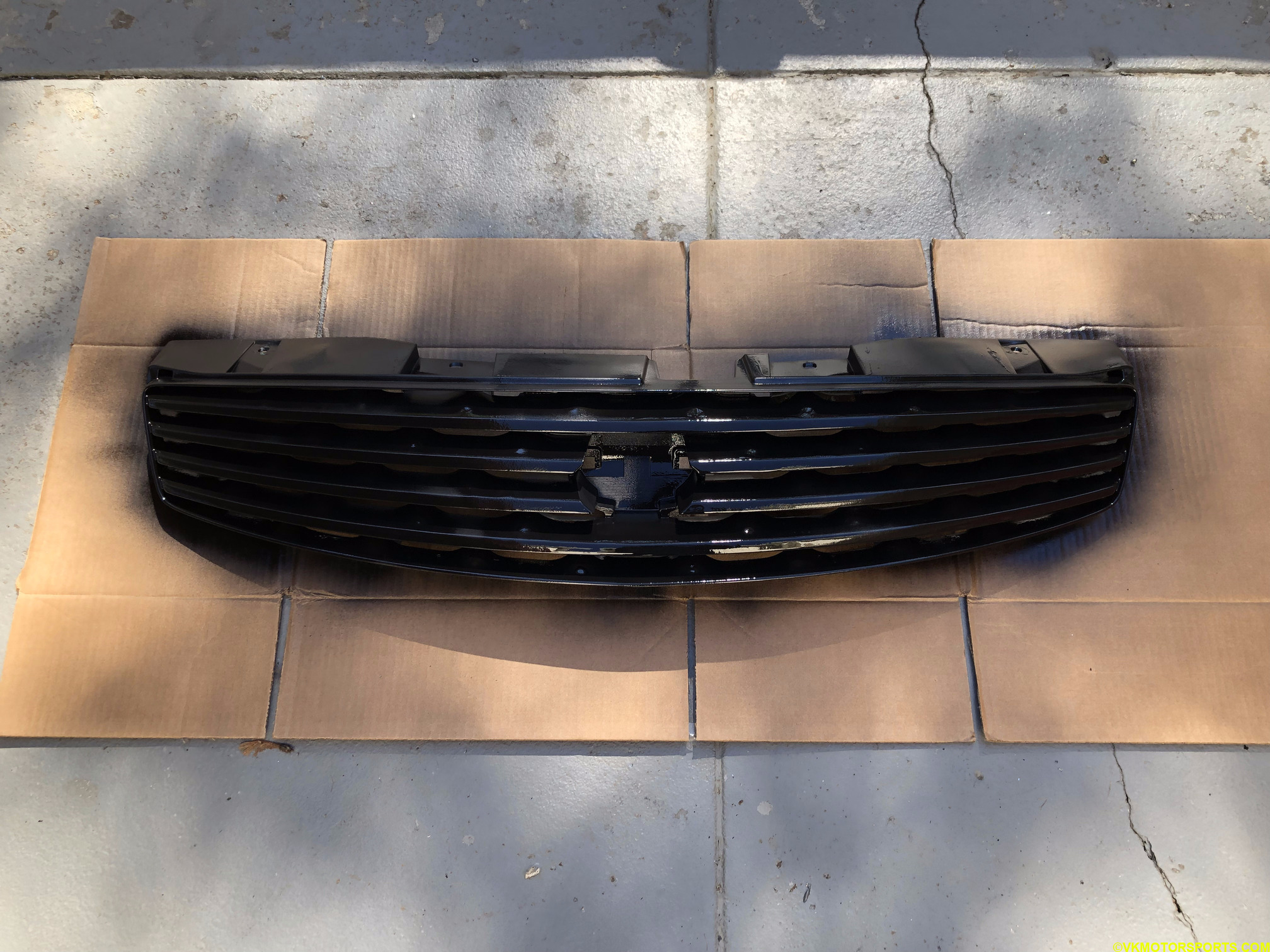 Figure 5. Grille sprayed freshly with Plastidip