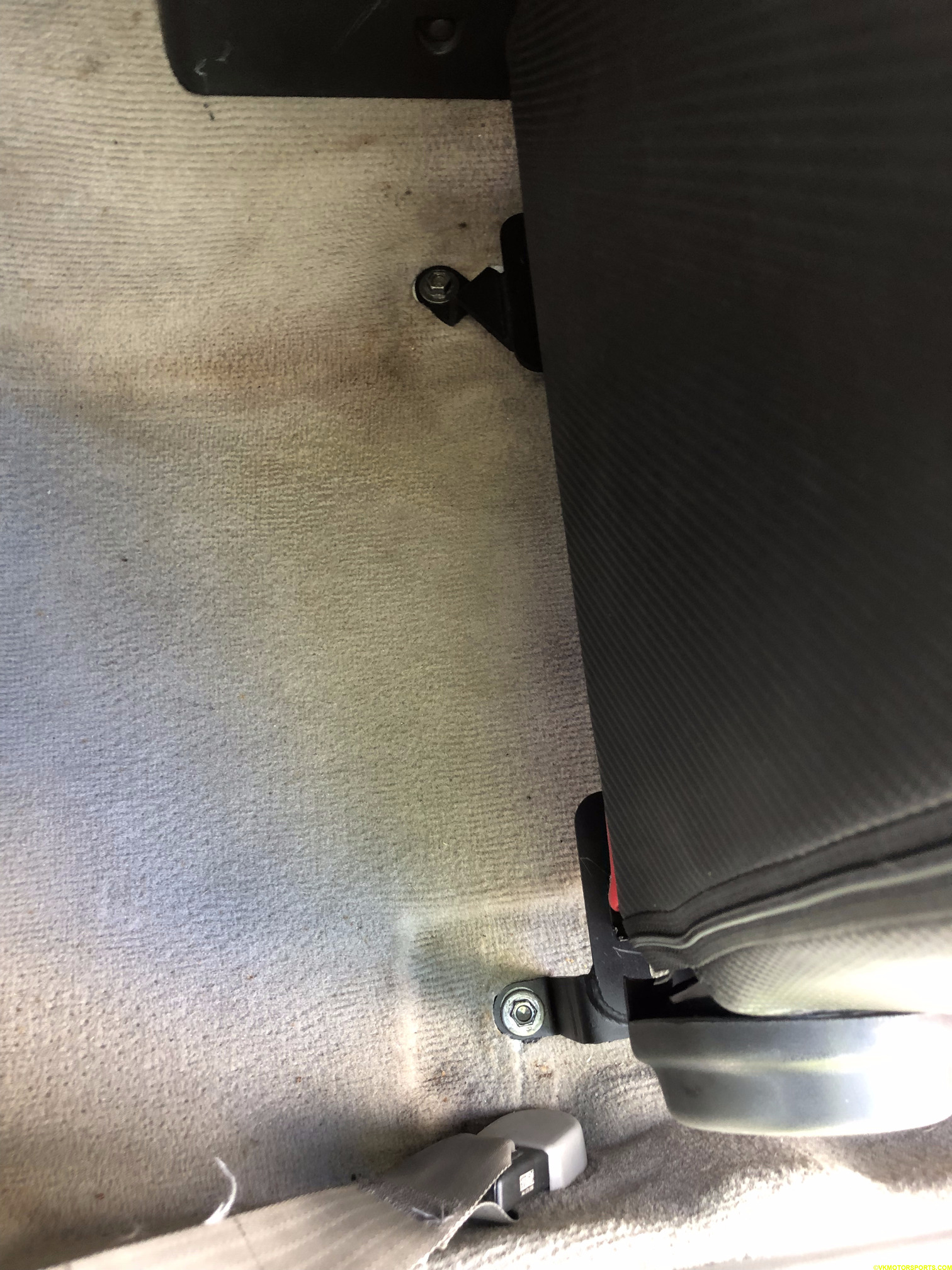 Figure 10b. Seat bracket bolted in the rear