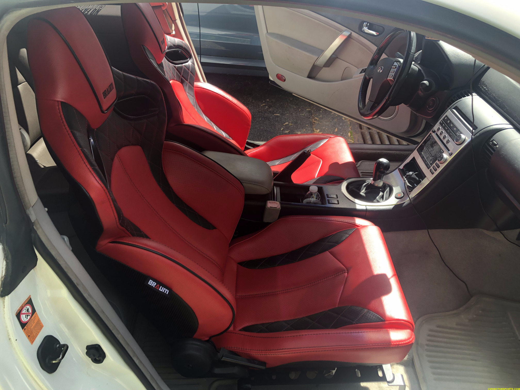 Figure 12. View of Braum Racing seats installed in a G35 coupe