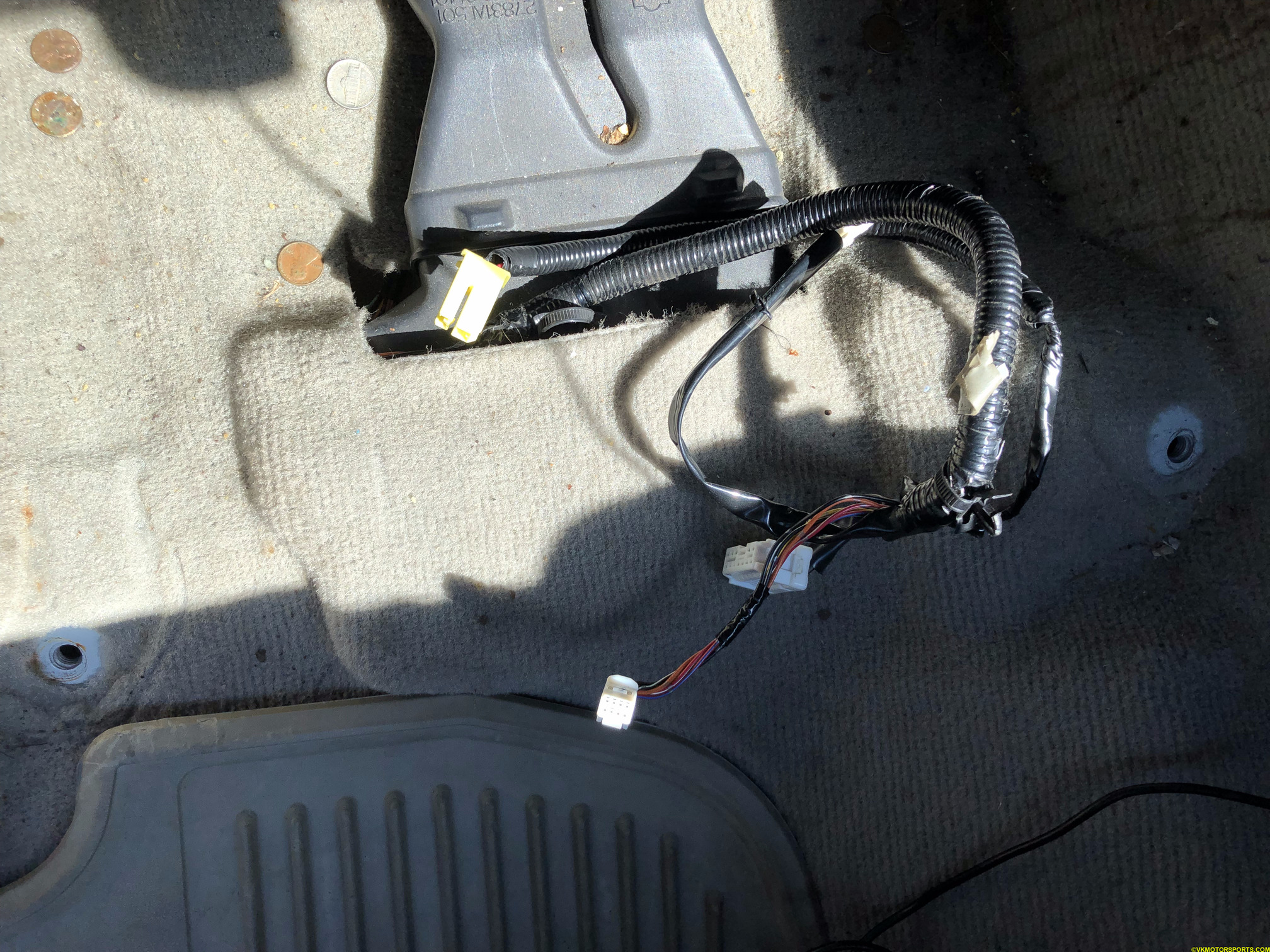 Figure 3g. All connectors have been disconnected and the seat removed