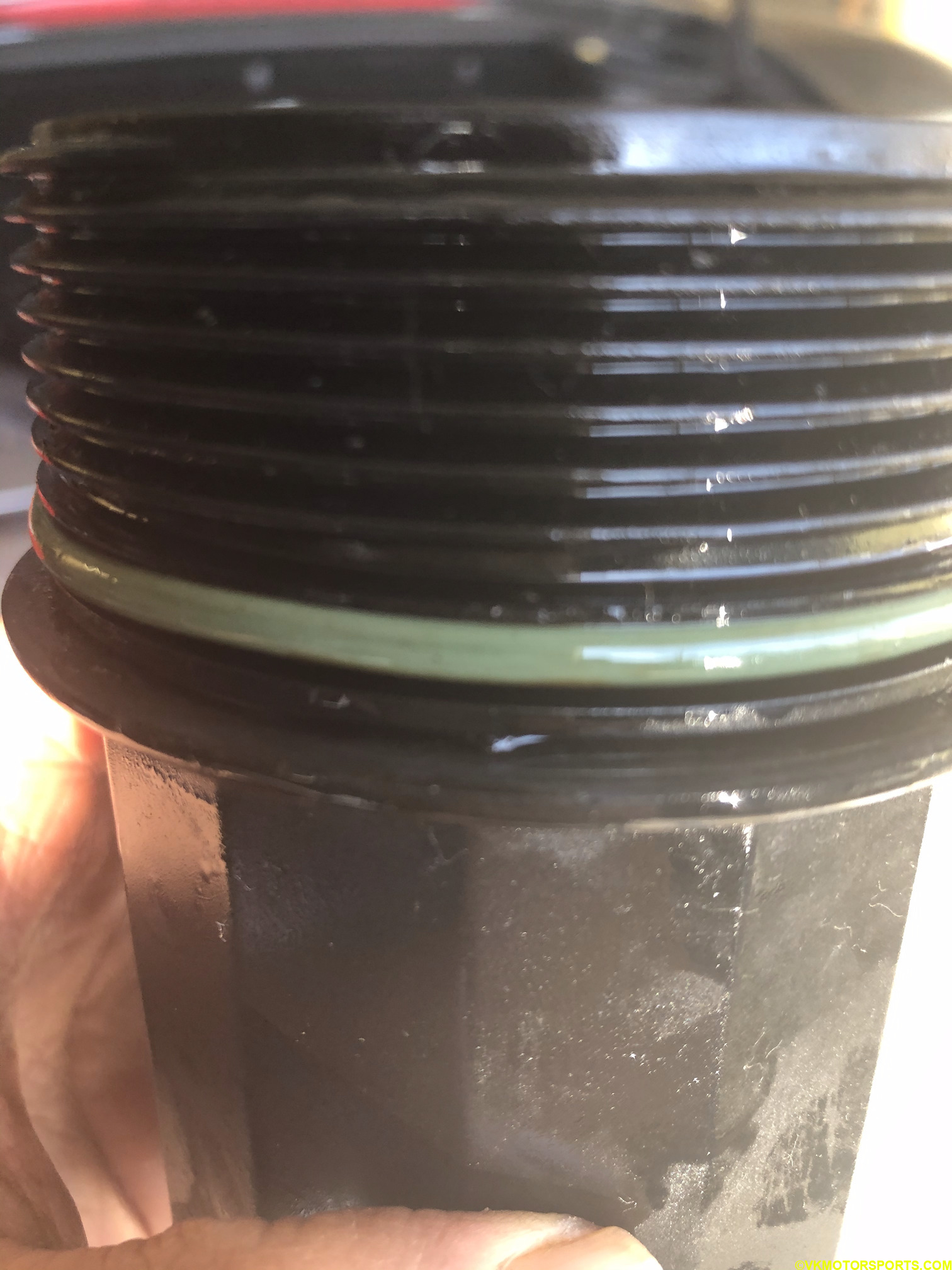 Figure 17. Lubricated new O-Ring installed on filter housing