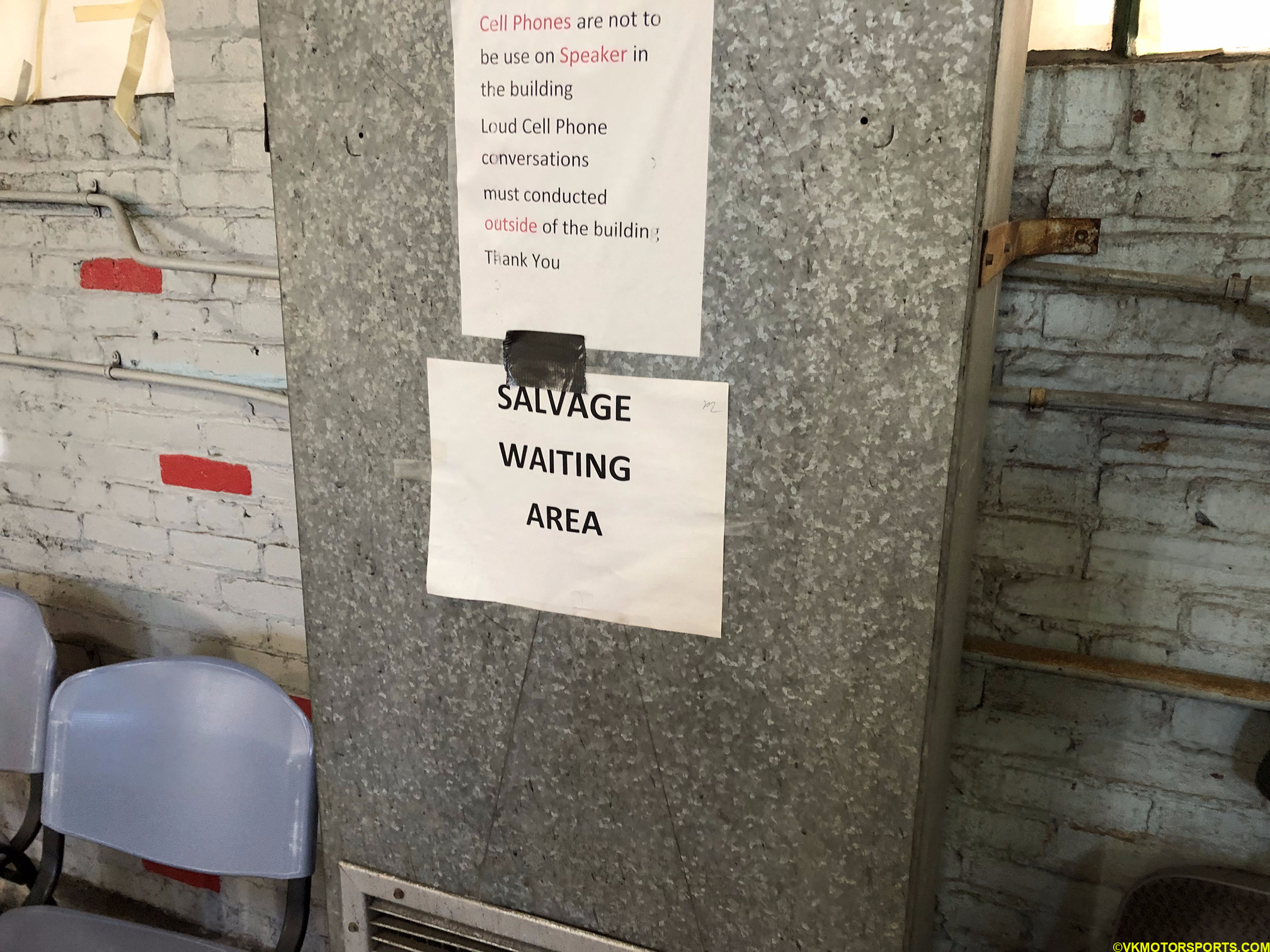 Figure 3. Waiting area notice