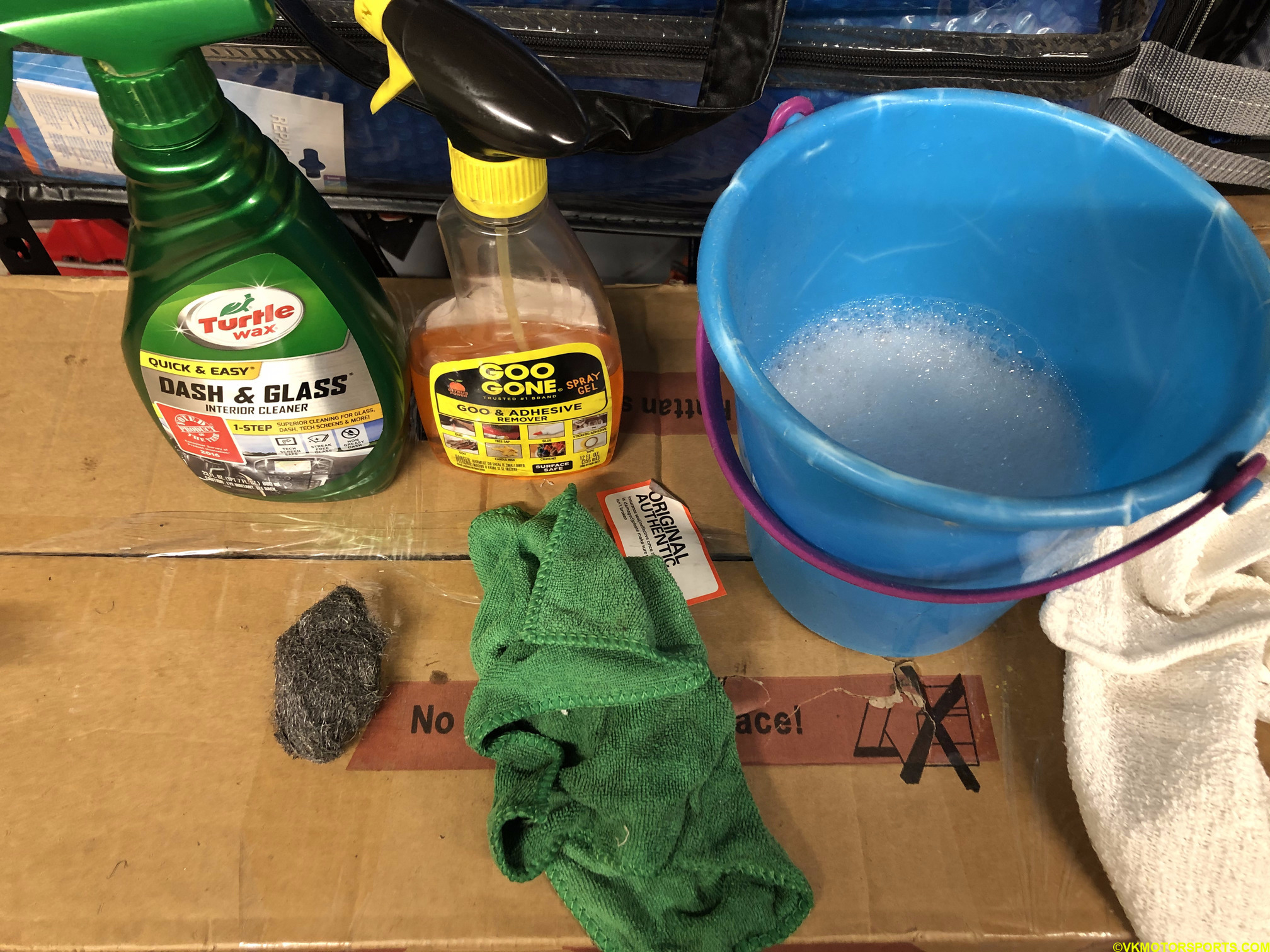 Figure 4. Cleaning supplies used