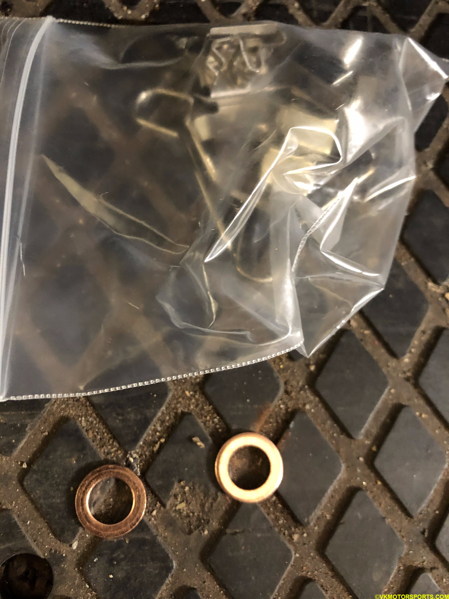 Washers in the parts package