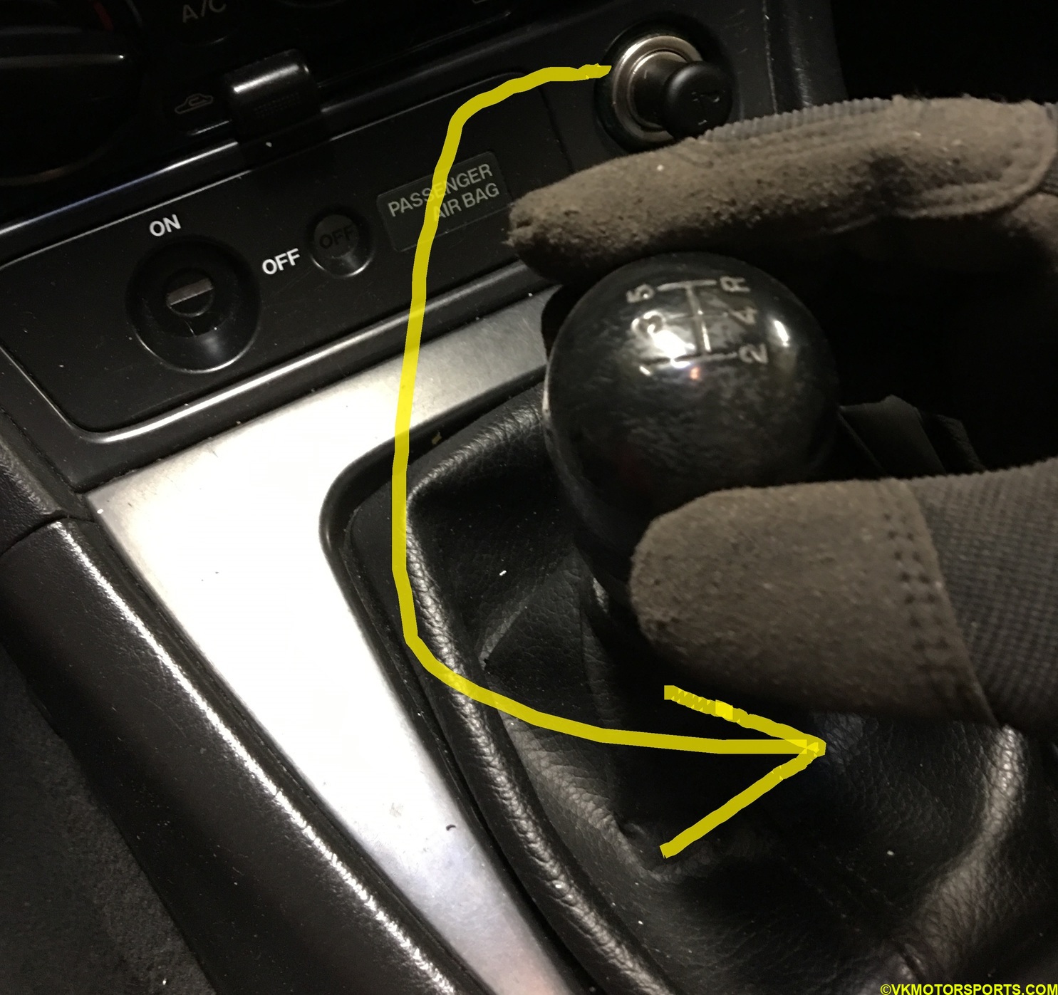 Figure 4. Counter-clockwise rotate the shift knob