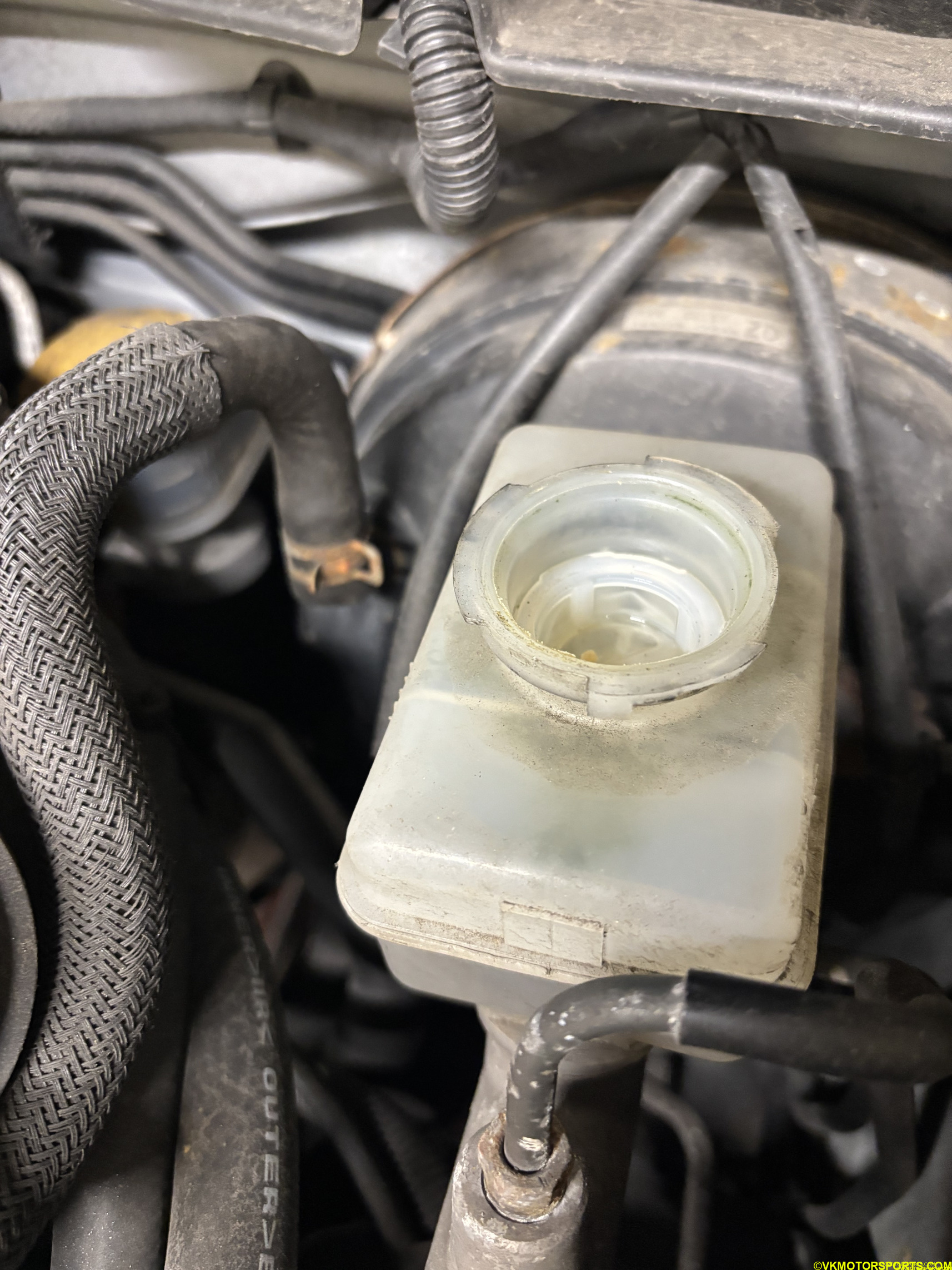 Figure 6. Brake reservoir lid opened up in the engine bay