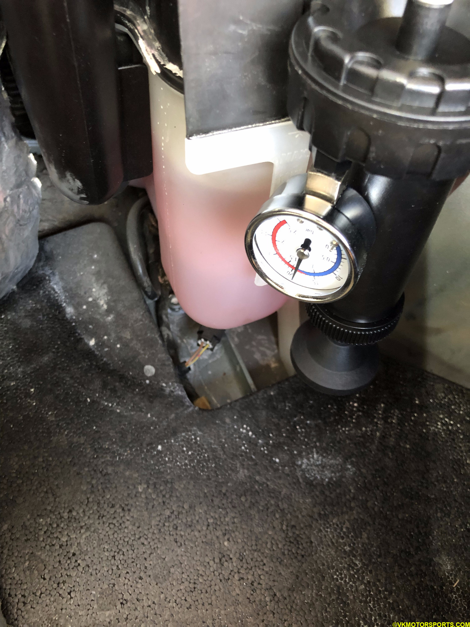 Figure 9. Let the pump hang at 19psi while you locate the leak